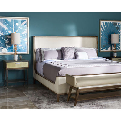 Gatsby Dark Grey Acacia King Upholstered Bed