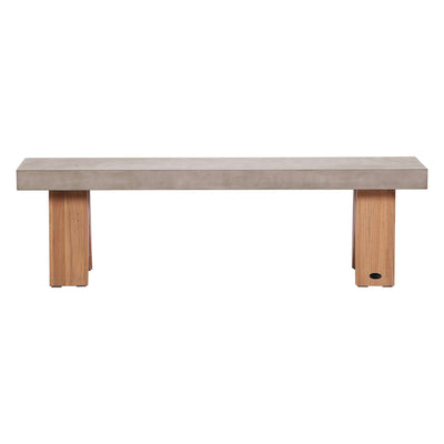 Clip Teak and Concrete Bench