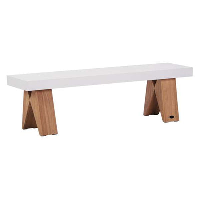 Clip Teak and Concrete Bench