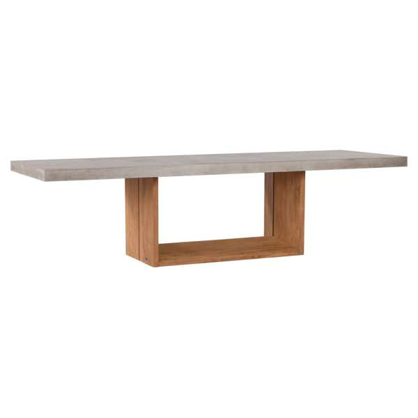 Lucca Teak and Concrete Dining Table