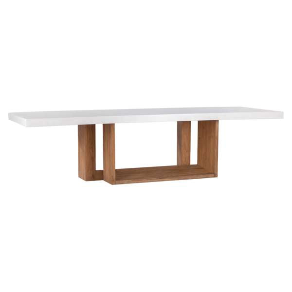 Lucca Teak and Concrete Dining Table