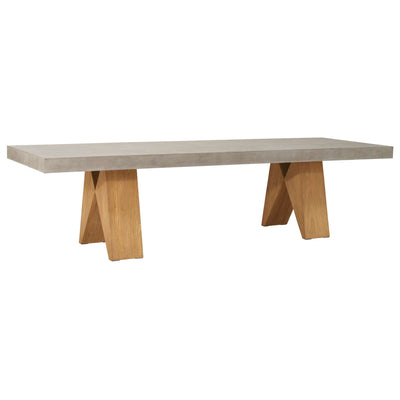 Clip Teak and Concrete Dining Table - 118"