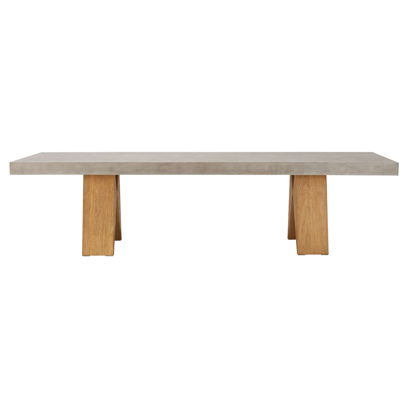 Clip Teak and Concrete Dining Table - 118"