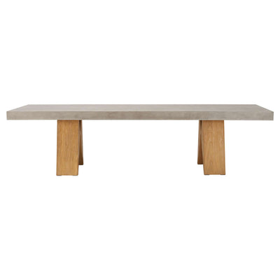 Clip Teak and Concrete Dining Table - 118"