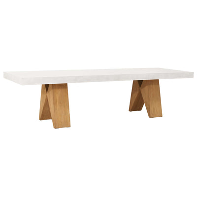 Clip Teak and Concrete Dining Table - 87"