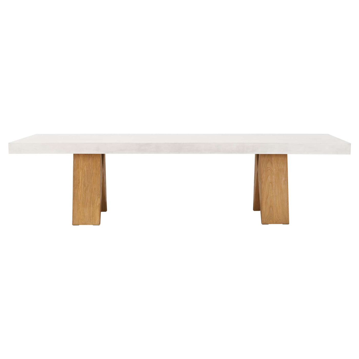 Clip Teak and Concrete Dining Table - 118"