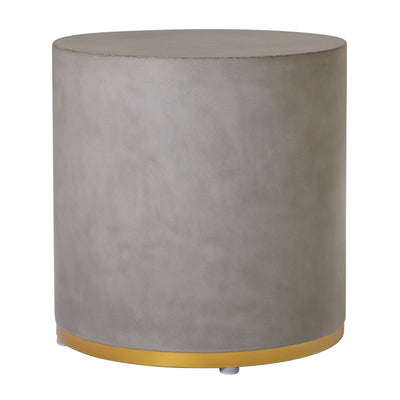 Linea Ring Accent Table Set, Gray/Gold