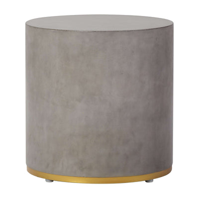 Linea Ring Accent Table Set, Gray/Gold