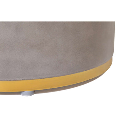 Linea Ring Accent Table Set, Gray/Gold