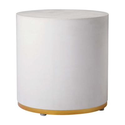 Linea Ring Accent Table Set, Gray/Gold