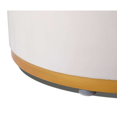 Linea Ring Accent Table Set, Gray/Gold