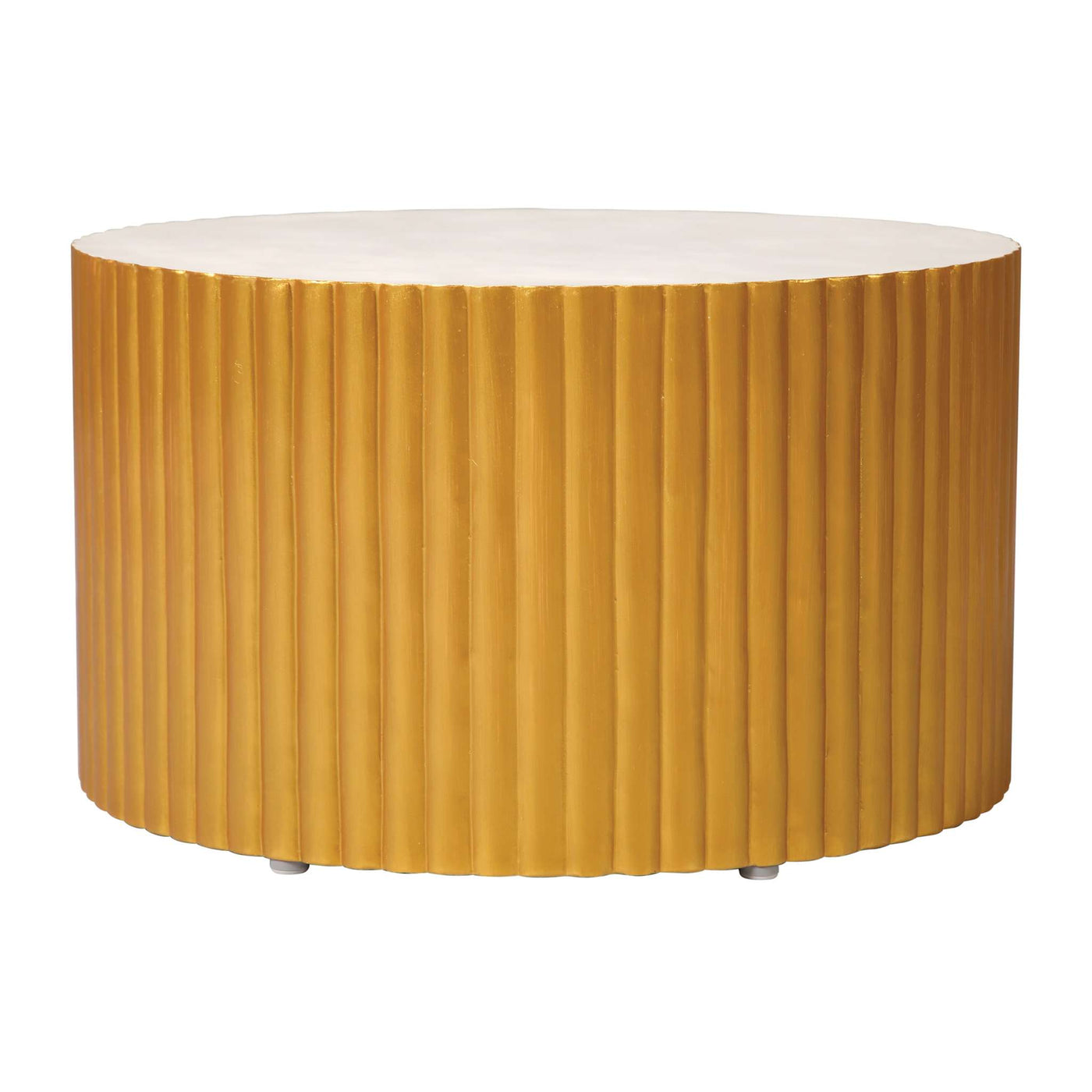 Scallop Zanzibar Coffee Table, Gray/Gold