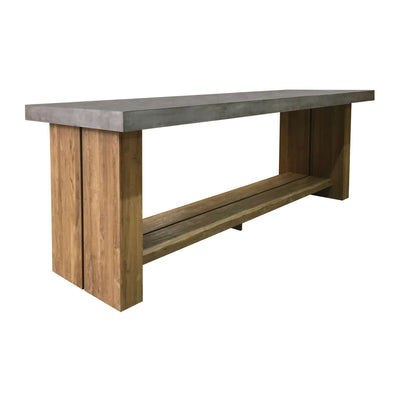 Mykonos Teak and Concrete Bar Table