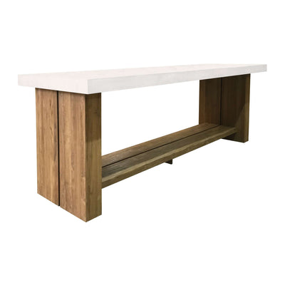 Mykonos Teak and Concrete Bar Table