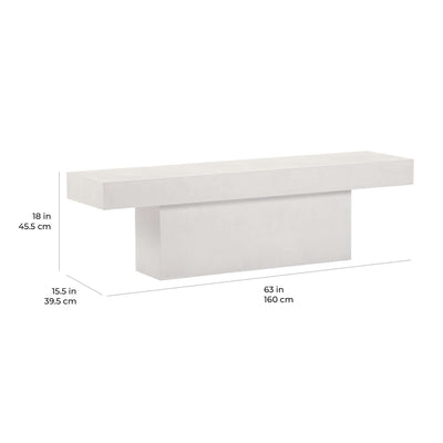 T-Bench Concrete Dining Bench