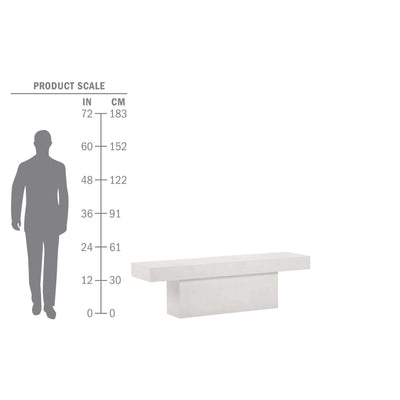 T-Bench Concrete Dining Bench