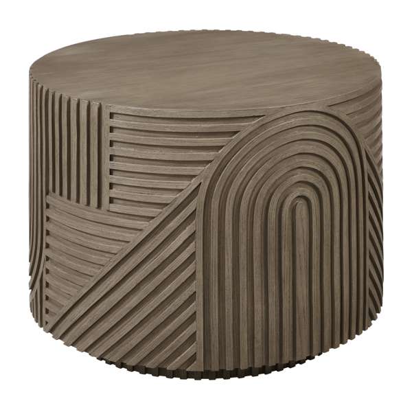 Serenity Textured Round Drum Table