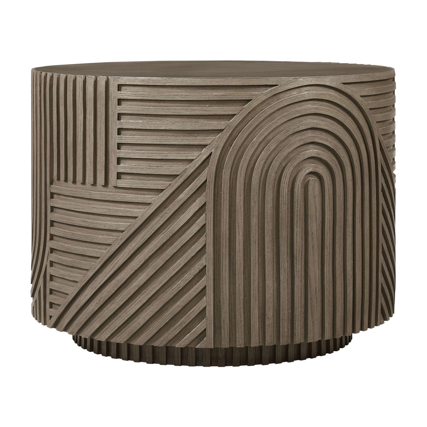 Serenity Textured Round Drum Table