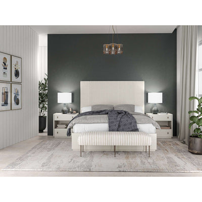 Blanc Upholstered Panel Bed