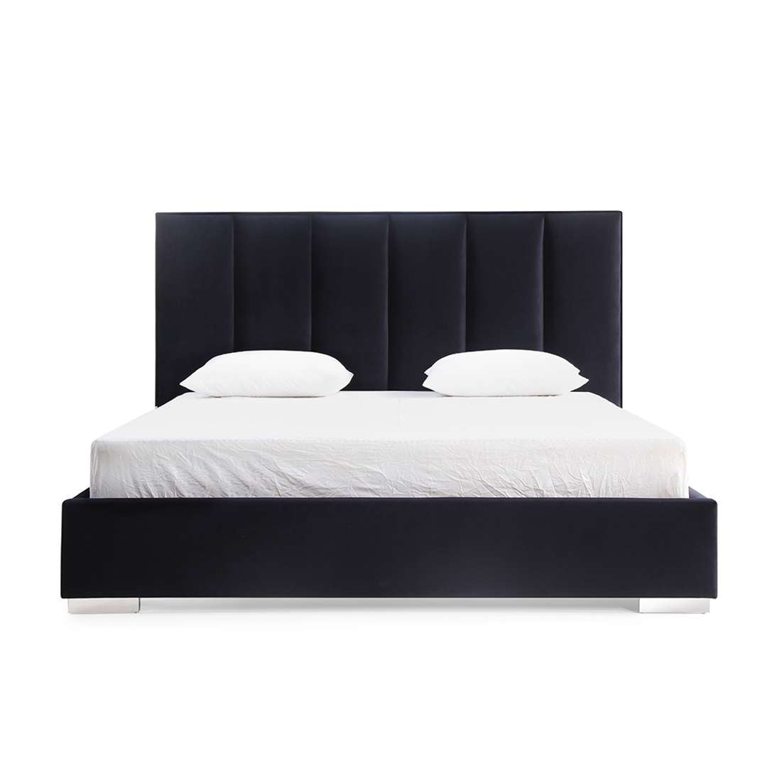 Velvet Fully Upholstered Bed