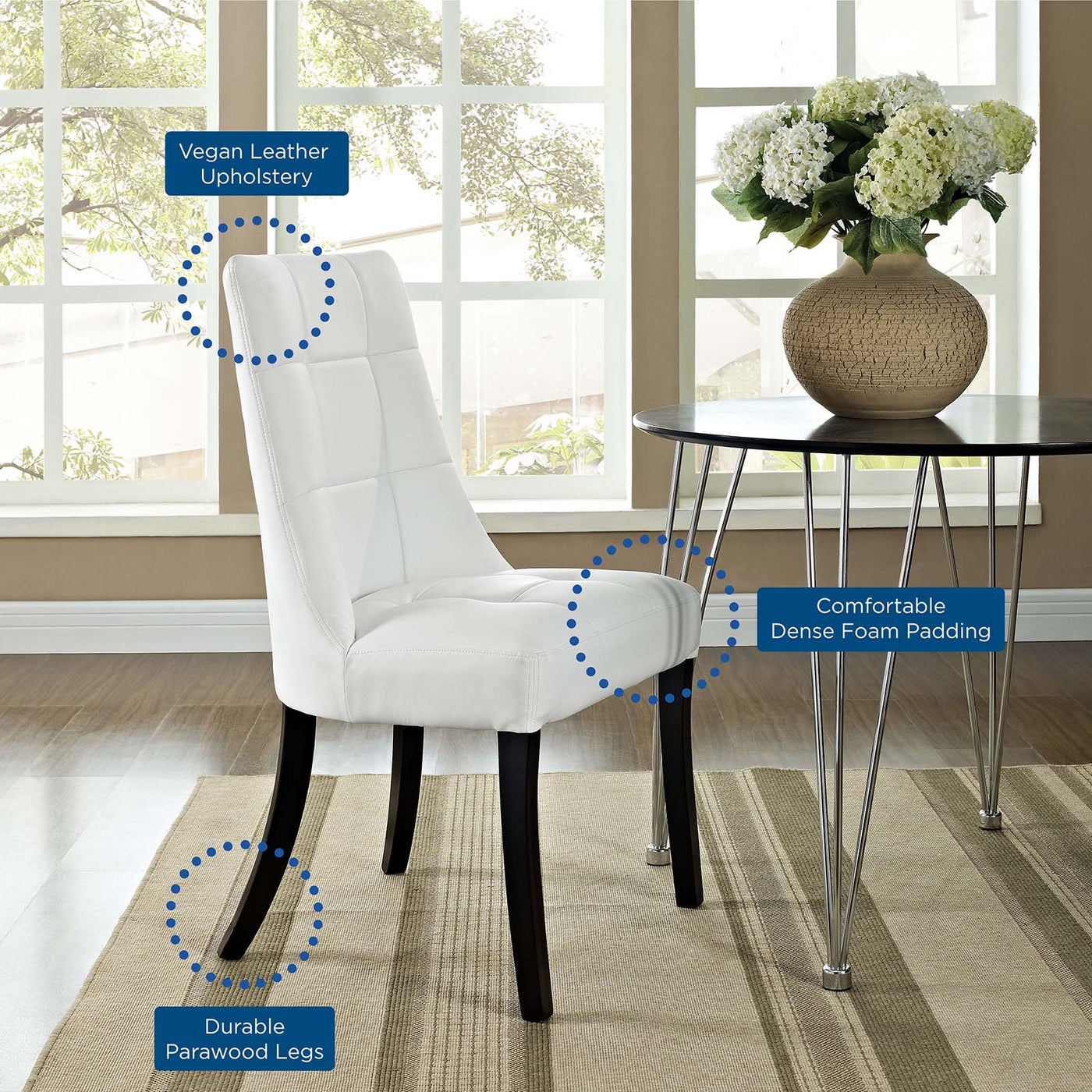 Noblesse Dining Chair Vinyl Set of 2