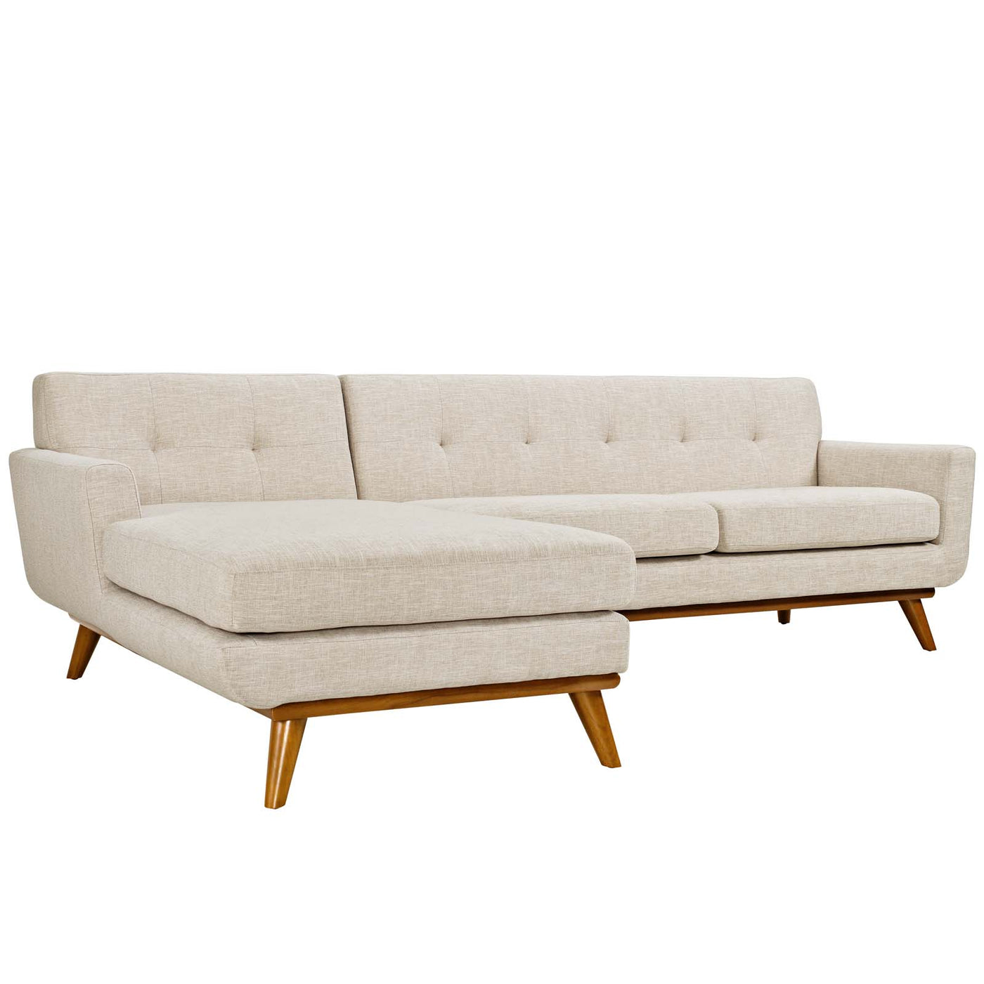 Engage Left-Facing Upholstered Fabric Sectional Sofa