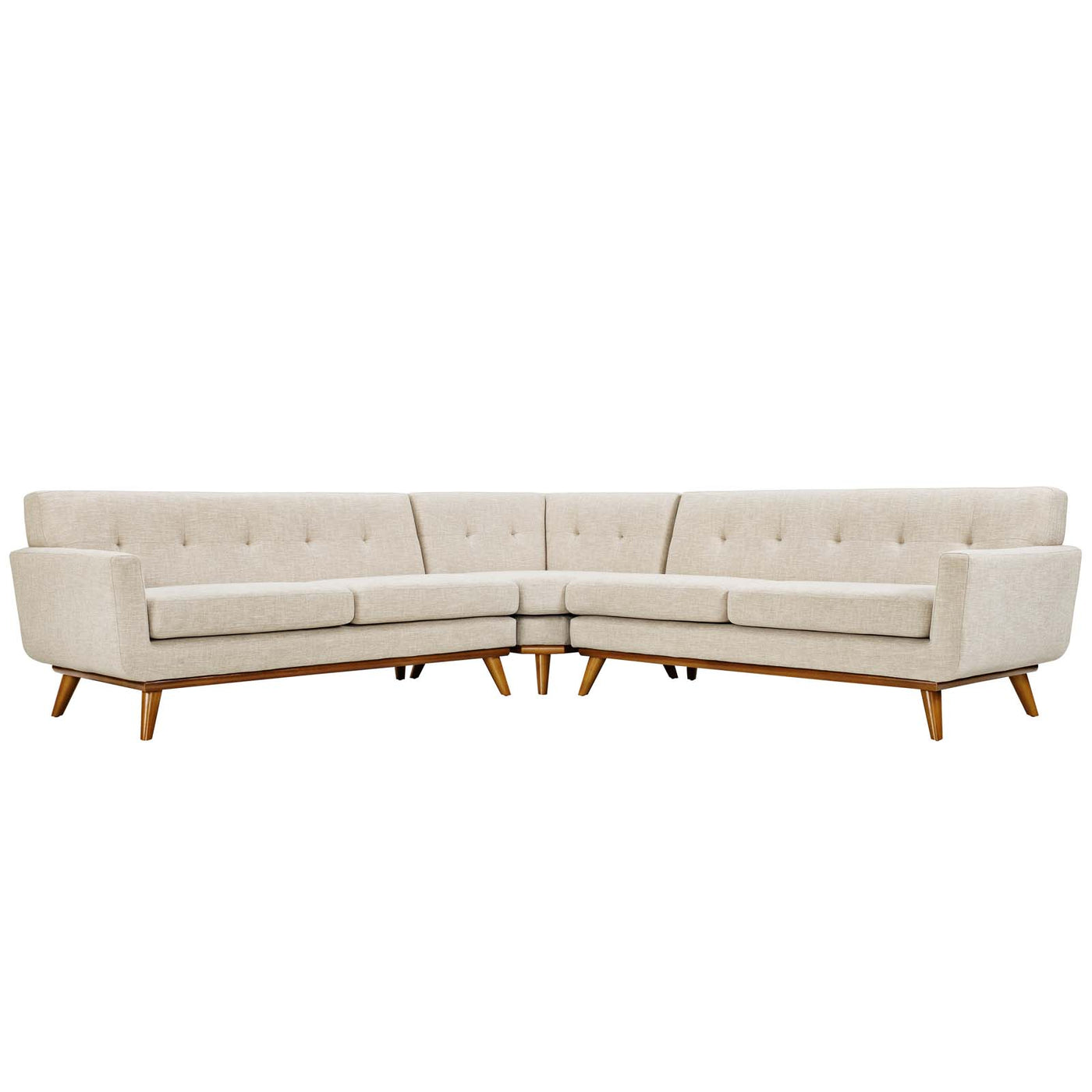 Engage L-Shaped Upholstered Fabric Sectional Sofa