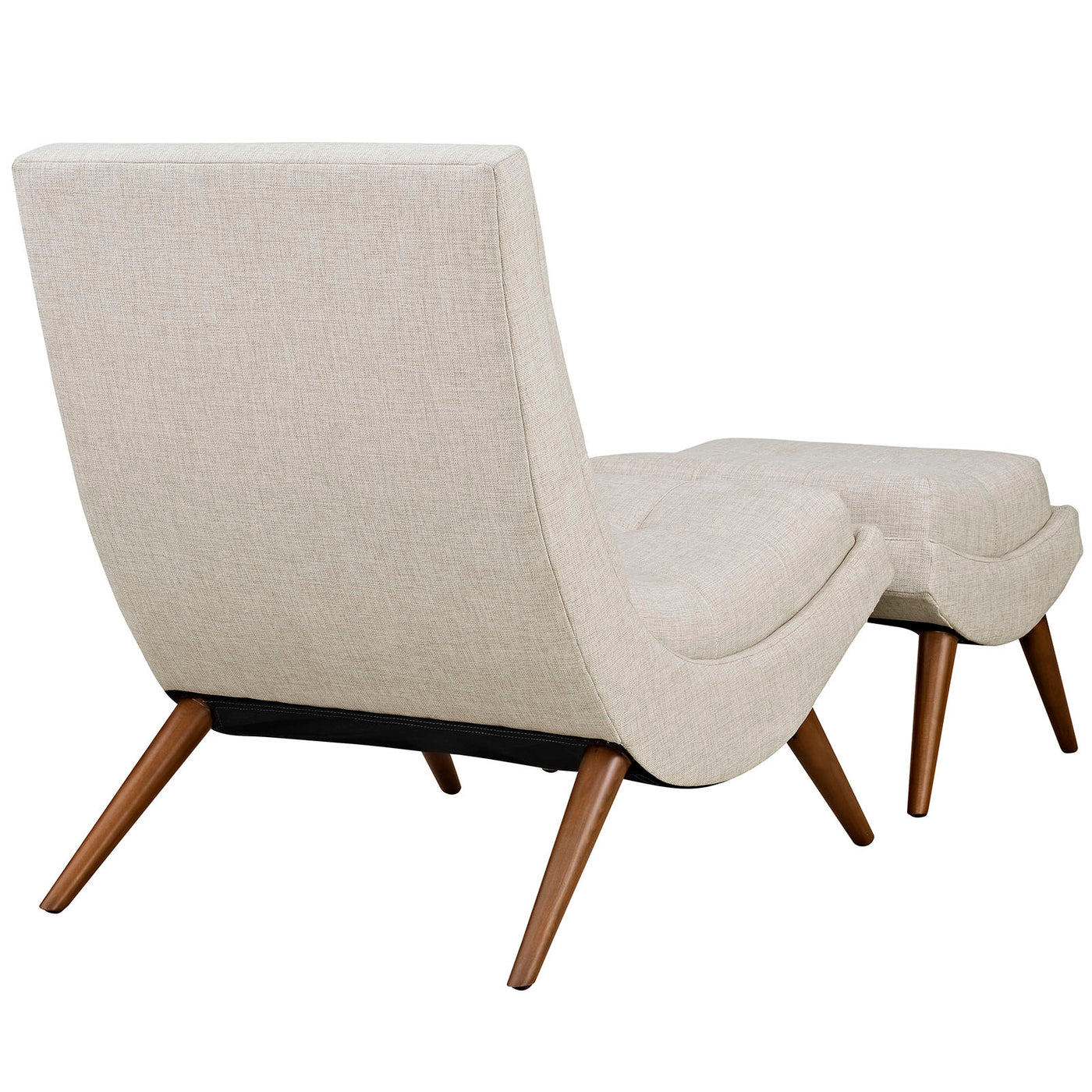 Ramp Upholstered Fabric Lounge Chair Set