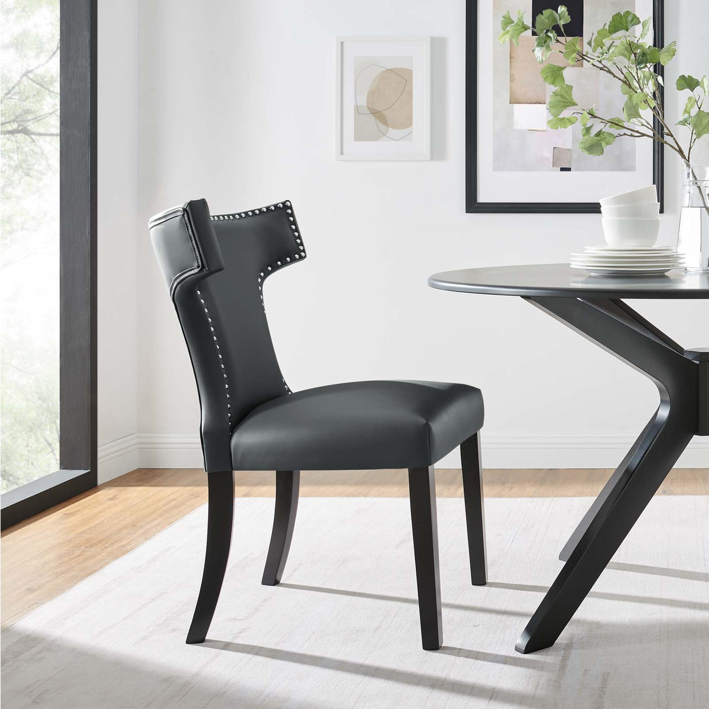 Curve Vegan Leather Dining Chair