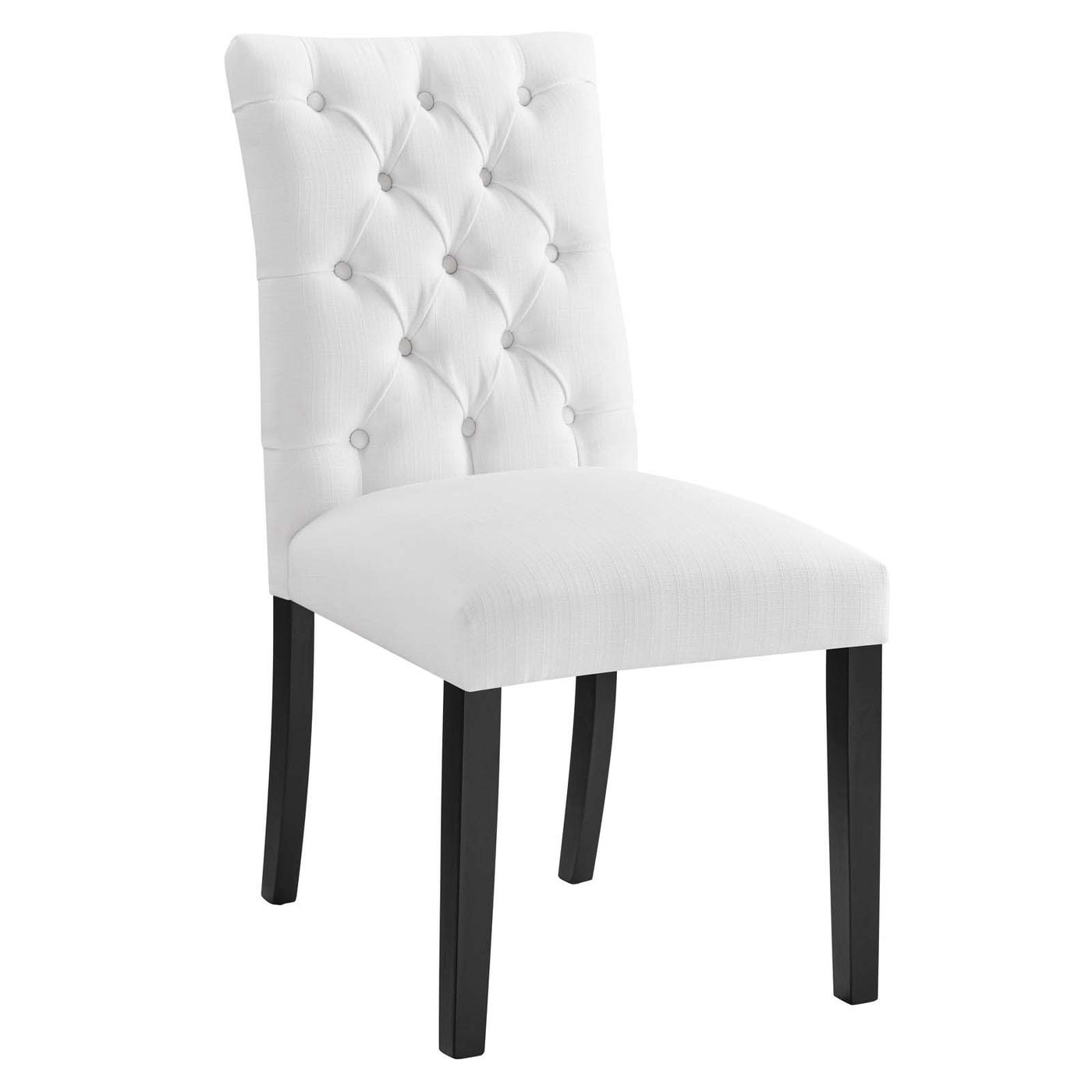 Duchess Button Tufted Fabric Dining Chair
