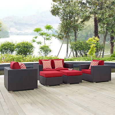 Convene 5 Piece Outdoor Patio Sofa Set