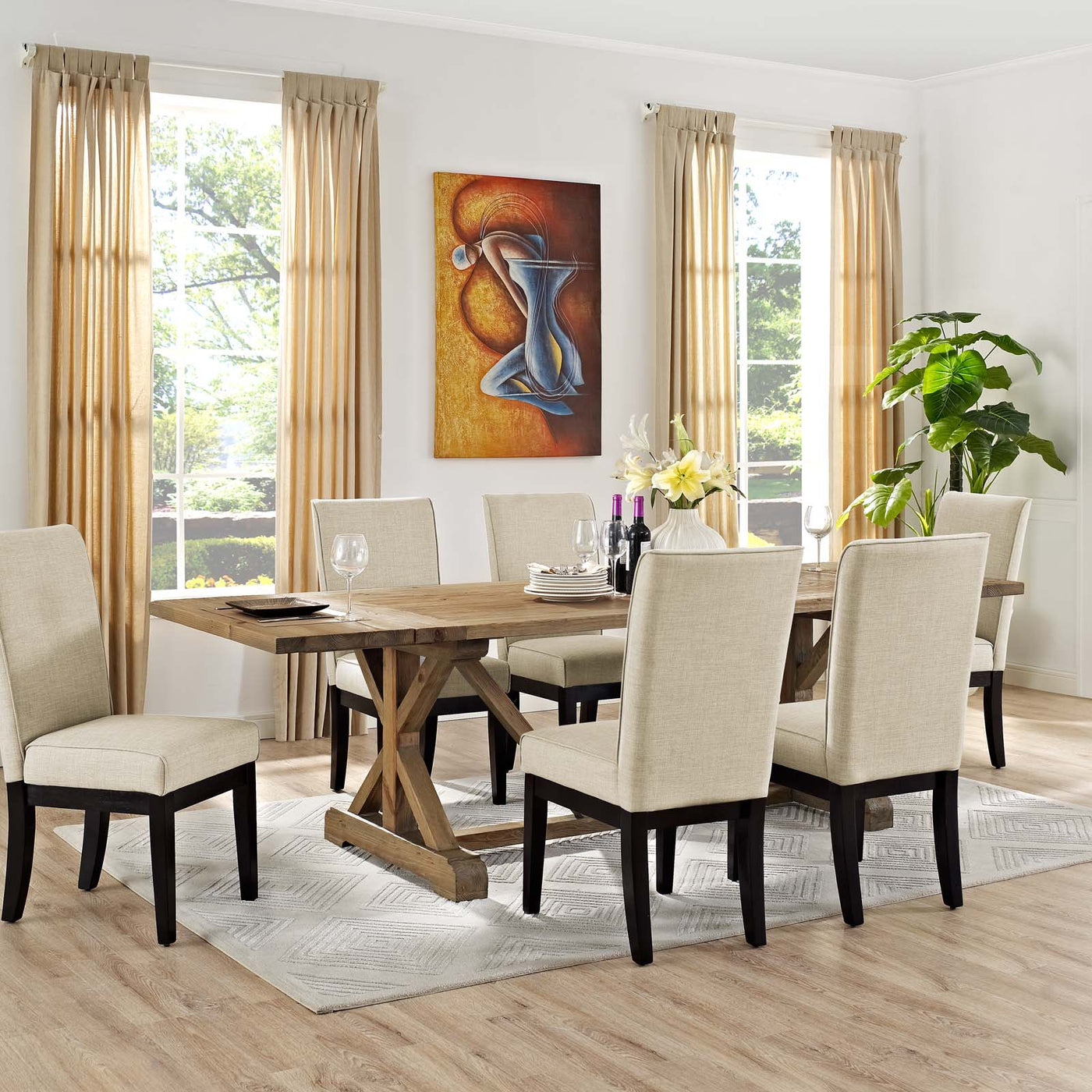 Den Extendable Wood Dining Table