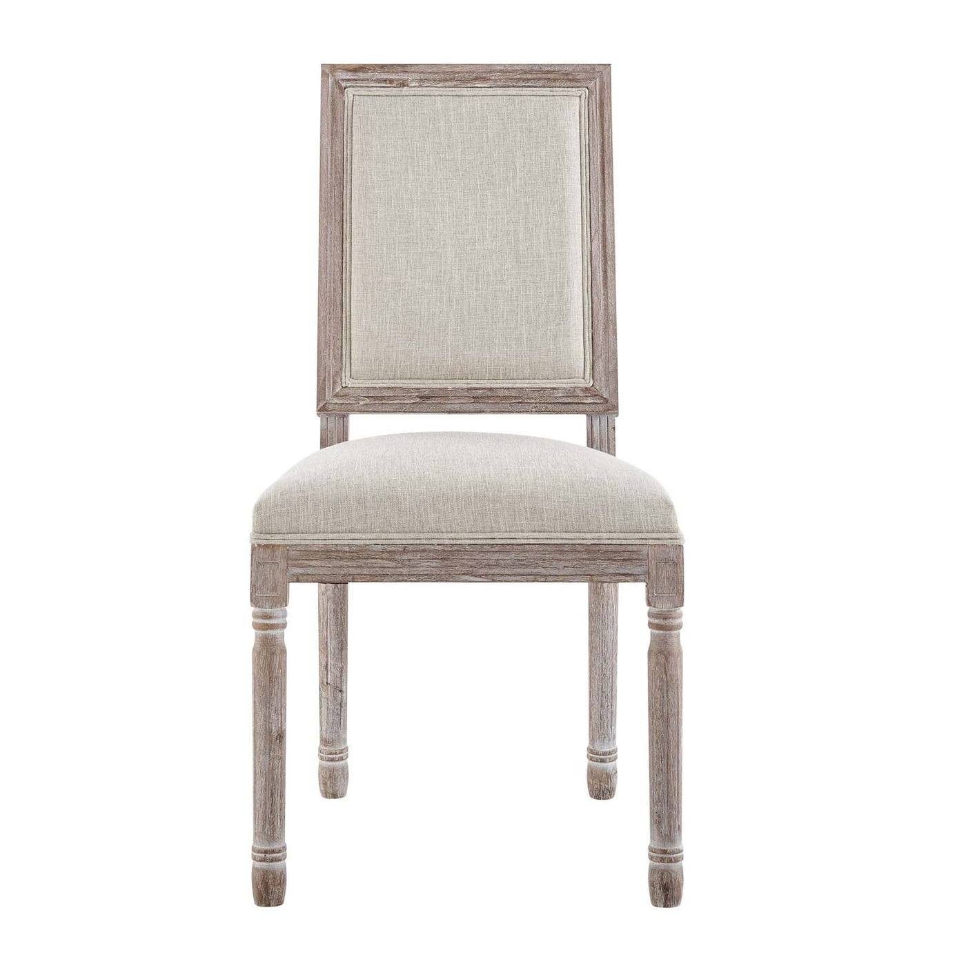 Court Vintage French Upholstered Fabric Dining Side Chair