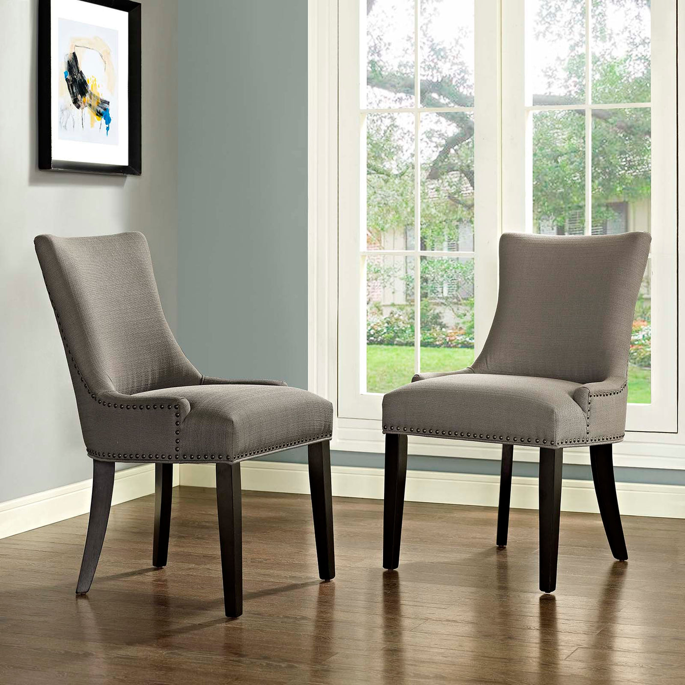 Marquis Dining Side Chair Fabric Set of 2