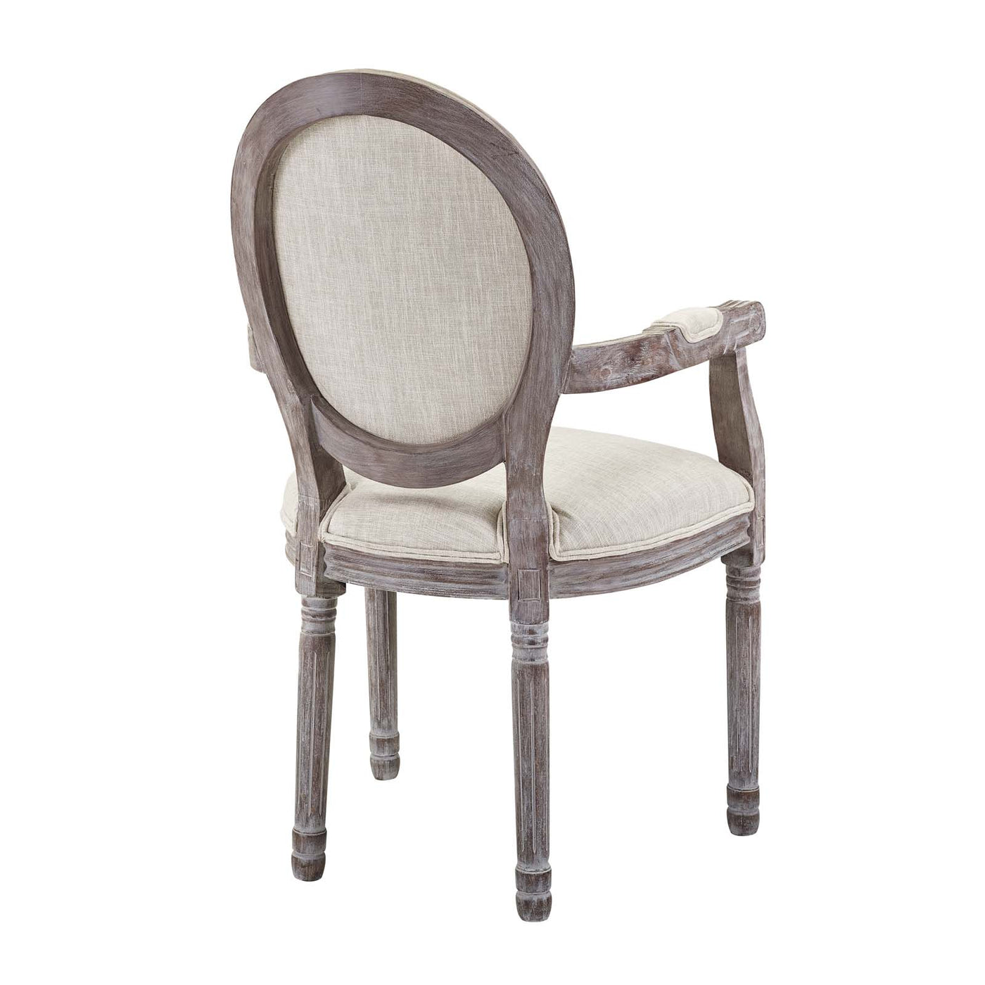 Emanate Vintage French Upholstered Fabric Dining Armchair