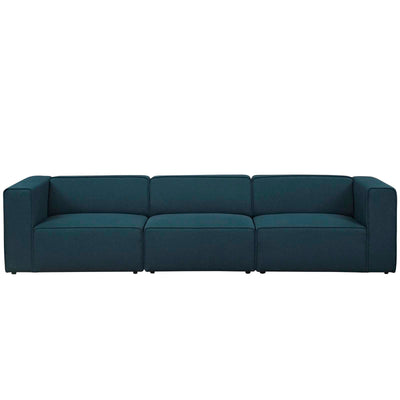 Mingle 3 Piece Upholstered Fabric Sectional Sofa Set
