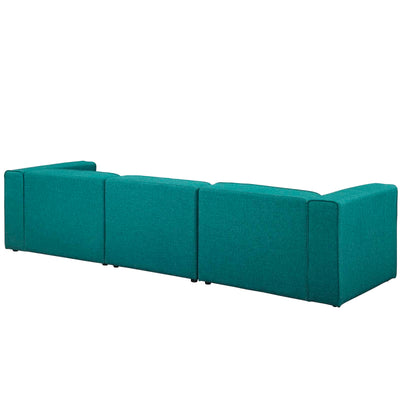 Mingle 4 Piece Upholstered Fabric Sectional Sofa Set