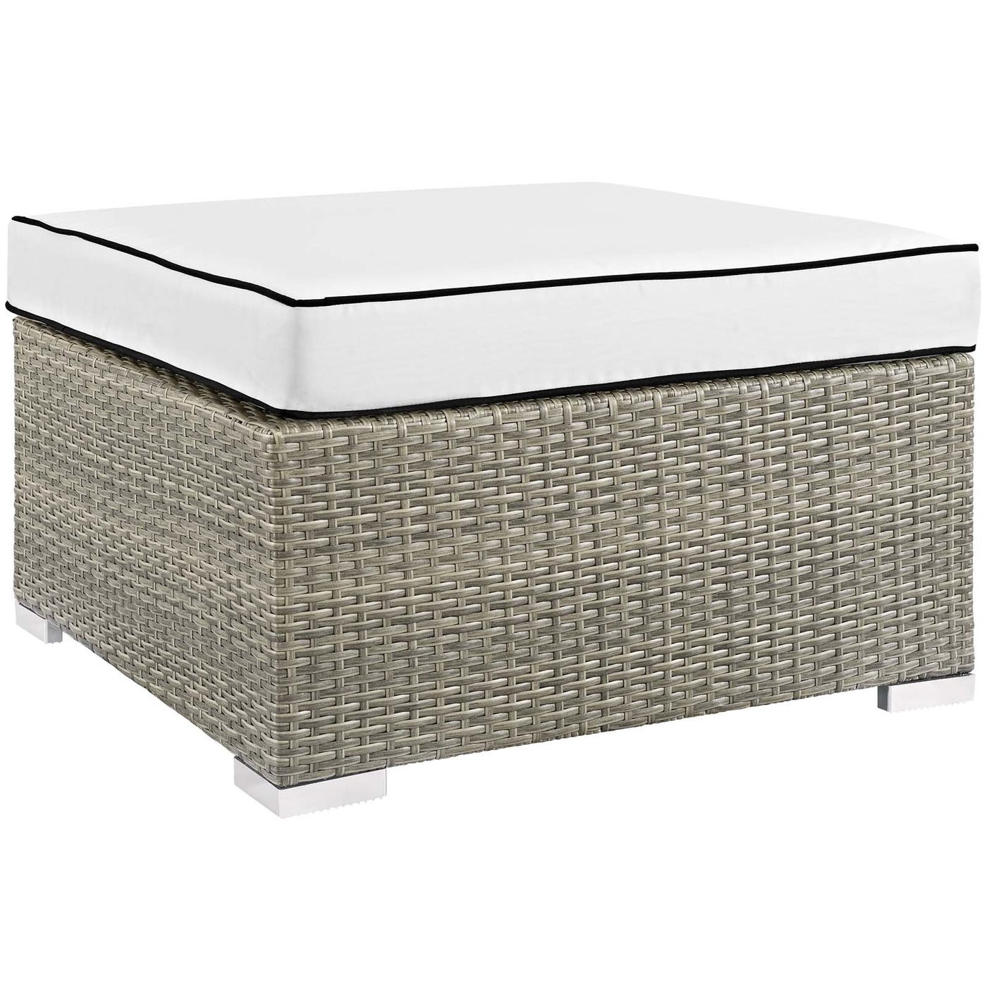 Repose Outdoor Patio Upholstered Fabric Ottoman
