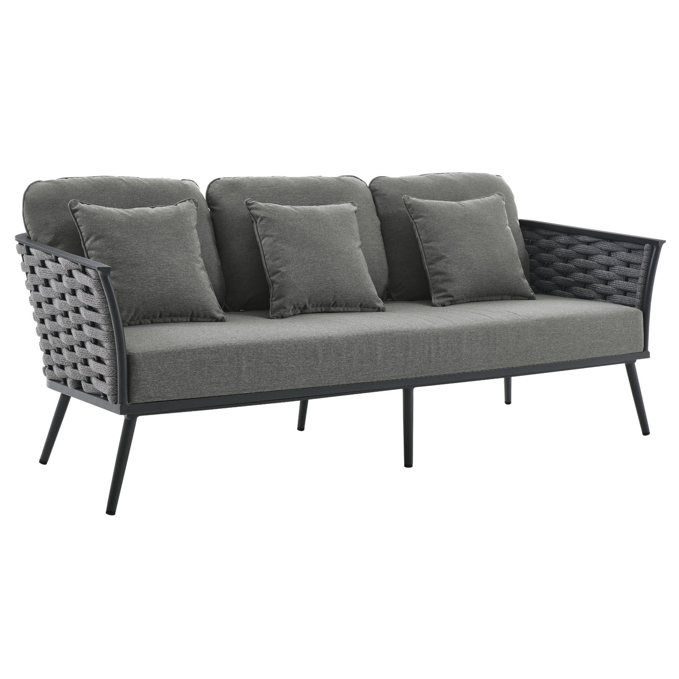 Stance 6 Piece Outdoor Patio Aluminum Sectional Sofa Set