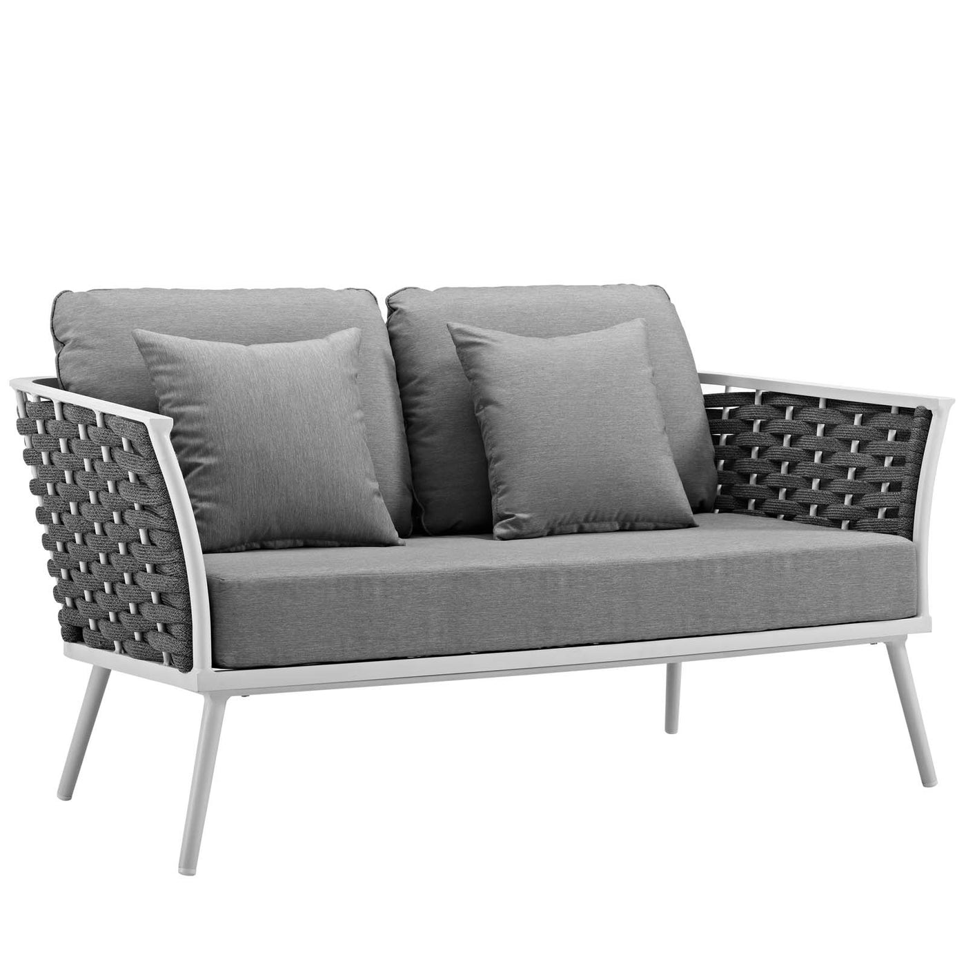 Stance 3 Piece Outdoor Patio Aluminum Sectional Sofa Set