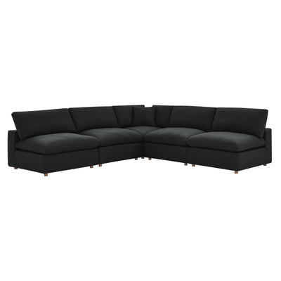 Commix Down Filled Overstuffed 5-Piece Armless Sectional Sofa