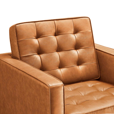 Loft Tufted Vegan Leather Armchair