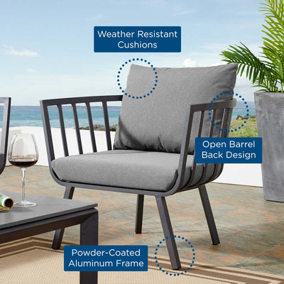 Riverside Outdoor Patio Aluminum Armchair
