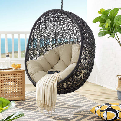Encase Sunbrella® Fabric Swing Outdoor Patio Lounge Chair Without Stand