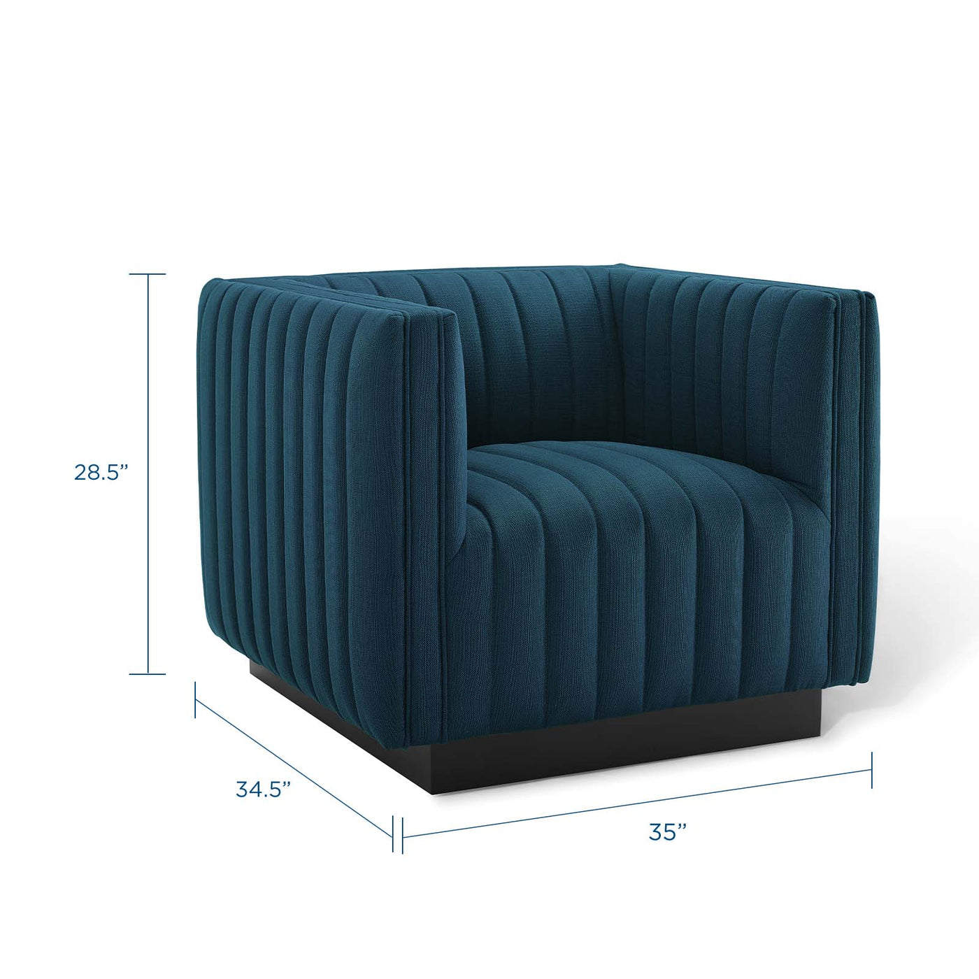 Conjure Tufted Upholstered Fabric Armchair