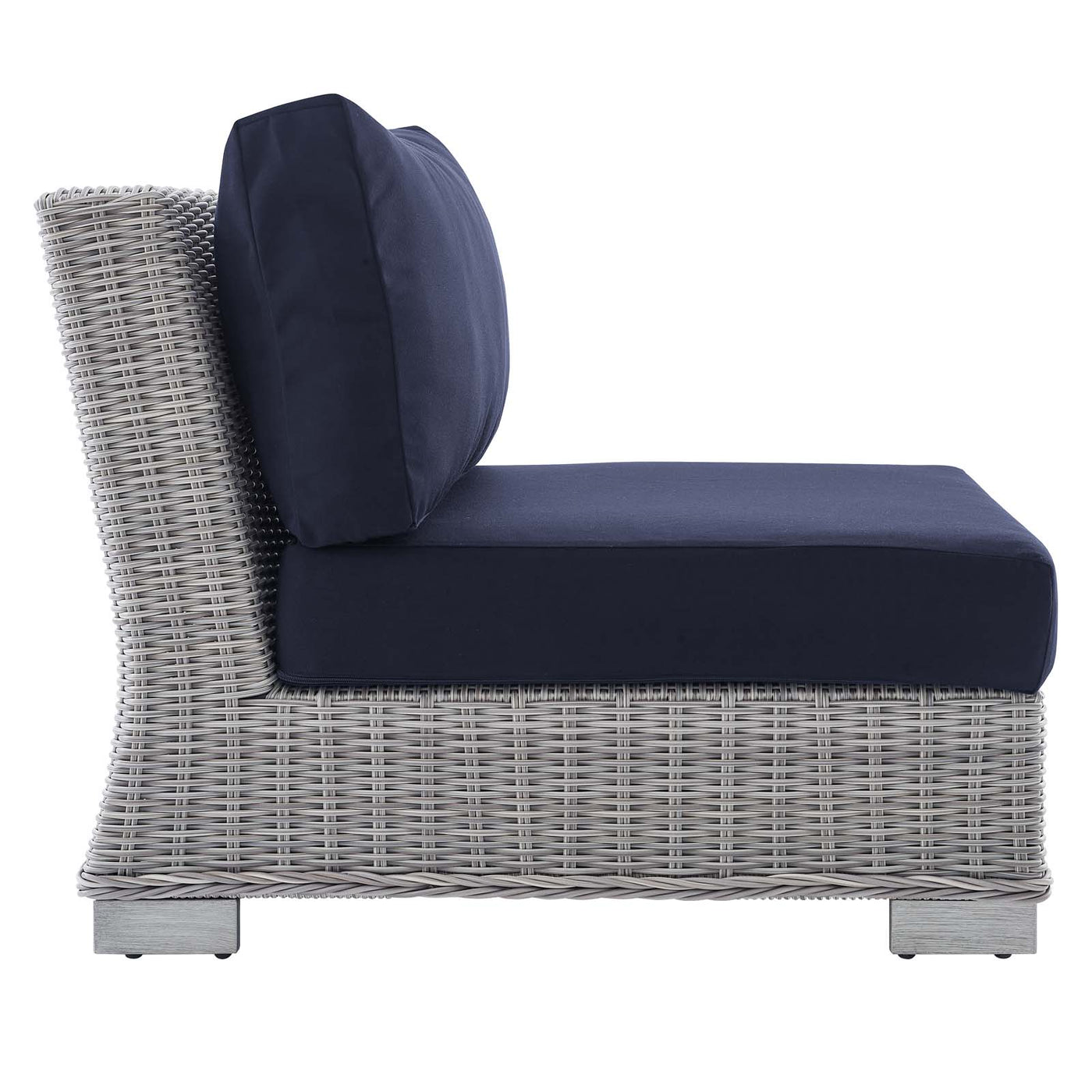 Conway Sunbrella® Outdoor Patio Wicker Rattan Armless Chair