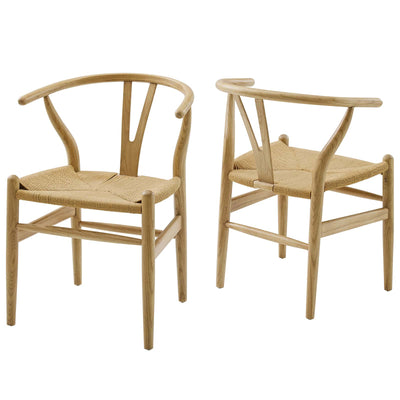 Amish Wood Dining Armchair Set of 2