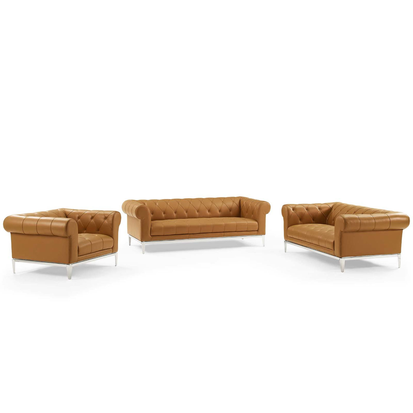 Idyll 3 Piece Upholstered Leather Set