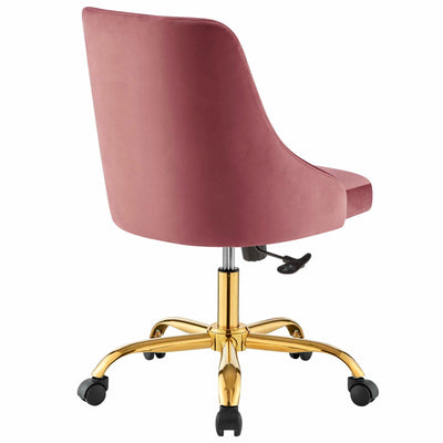 Distinct Tufted Swivel Performance Velvet Office Chair