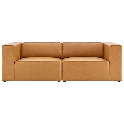 Mingle Vegan Leather 2-Piece Sectional Sofa Loveseat